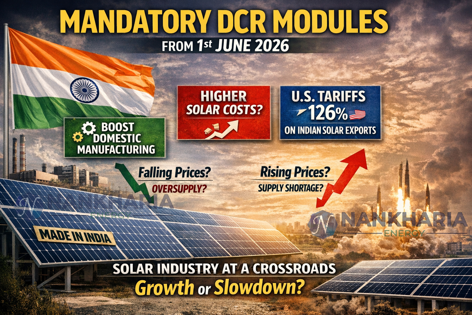 India’s DCR Solar Mandate from 1 June 2026: Industrial Policy vs Market ...